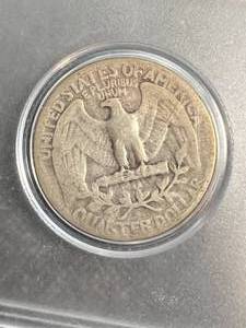 1941 US WASHINGTON QUARTER IN CASE