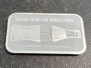1 TROY OZ .999 FINE SILVER COCA COLA BAR