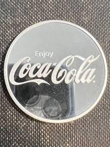 1 TROY OZ .999 FINE SILVER COCA COLA ROUND