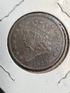 1833 US CLASSIC HEAD HALF CENT
