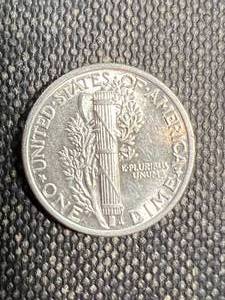 1942 US MERCURY DIME BU