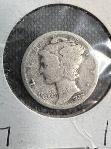 1927 US MERCURY DIME