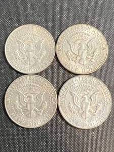 4 US KENNEDY HALF DOLLARS 40% SILVER