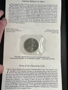 REPUBLIC OF THE MARSHALL ISLANDS SPACE SHUTTLE DISCOVERY $5 COMMEM