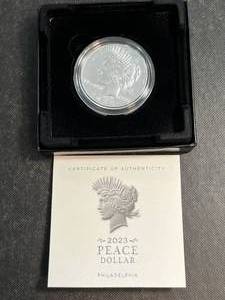 2023 US PEACE SILVER DOLLAR IN ORIGINAL MINT PACKAGING