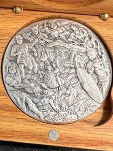 5 TROY OZ .999 FINE SILVER NORSEMAN ROUND IN BOX