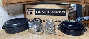 Black Angus Griddle, Roasters and Meat Grinder