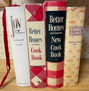 Four Hardcover Cookbooks-Joy of Cooking, Fannie Farmer, Two Better Homes and Gardens