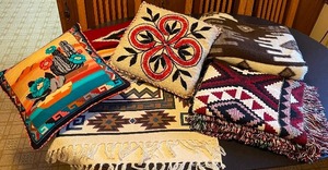 Southwest Design LOT of blankets one is tagged Biederlack W. Germany