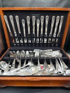 Holmes and Edwards Silverplate Flatware with Box