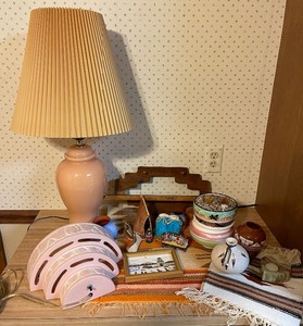 Southwest Decor with Terra Cotta Wall Light, Shelf, Runners, Planters etc.