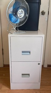 Galaxy Oscillating Fan, Two Drawer File Cabinet and Shredder