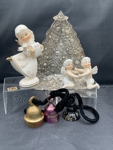 Vintage Porcelain Made in Japan Christmas Angels, Candle Huggers