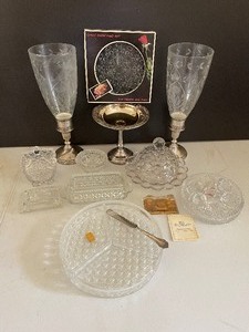 Silverplate and Cut Crystal Lot