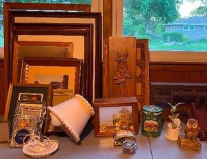 Large Lot of Picture Frames and Music Boxes