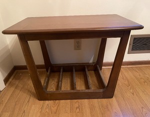 Midcentury Modern MCM Danish Modern Walnut Side Table 2 of 2