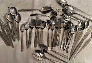 Mixed Lot of Stainless Flatware-Danish Modern and Dorzel First Start Vintage