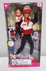 lot 3 image: Barbie and Kelly March of Dimes Walk America NIB 1998