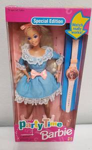 lot 118 image: Special Edition Party Time Barbie NRFB with Watch