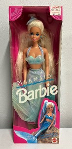 lot 101 image: Mermaid Barbie - Hair Changes to Rainbow Colors NRFB 1991
