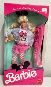 lot 122 image: Special Limited Edition Barbie Ready for a Day of Fun in Disney Character Fashions NRFB 1990