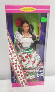 lot 142 image: Dolls of the World Collection Mexican Barbie NRFB 1995