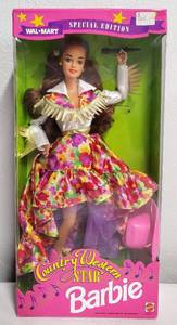 lot 185 image: 1994 Brunette Country Western Start Special Edition Walmart Barbie NRFB