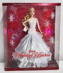 lot 187 image: 2008 Holiday Barbie A Christmas Carol Collector 20th Anniversary NRFB