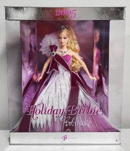 lot 188 image: 2005 Holiday Barbie Bob Mackie Barbie B Collection NIB