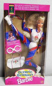 lot 227 image: 1996 Olympic Games Collection Olympic Gymnast Barbie NRFB