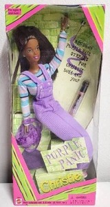 lot 243 image: Purple Panic Christie 1997 African American Barbie NIB