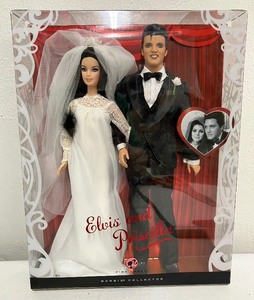 lot 181 image: Barbie Pink Label Elvis and Priscilla 2008 NRFB