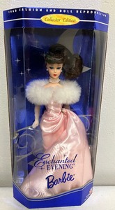 lot 220 image: 1995 Collectors Edition 1960 Fashion Doll Reproduction Enchanted Evening Barbie NRFB  Brunette