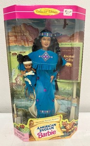 lot 242 image: American Stories Series American Indian Barbie 1996 NIB