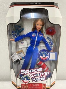 lot 248 image: 1998 Space Camp Barbie SE NIB Red Head Barbie