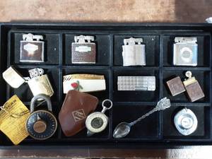 Lot Of Vintage Lighters, Lock, Collectibles (Not The Tray)