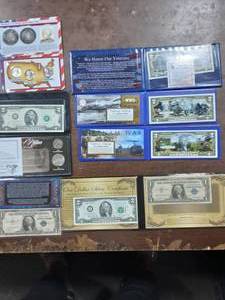 Collection Of Currency & Dollar Coins