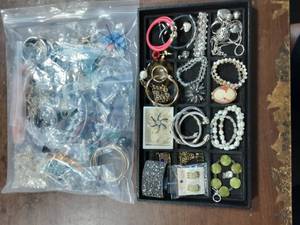 Bag & Contents On Tray-Some Brighton Pieces (Not The Tray)