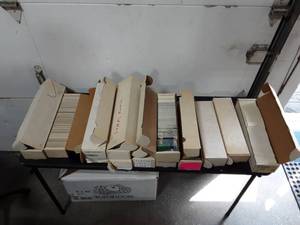 12 Boxes With Assorted Baseball Trading Cards 1987-1993. 1-Box Hockey. Approx 1000 Cards