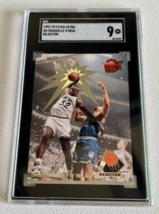 lot 13 image: Shaquille ONeal SGC 9 Mint 1992-93 Fleer Ultra #4 Rejector Basketball Card