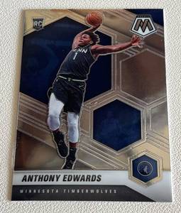 lot 23 image: Anthony Edwards RC 2020-21 Mosaic #201 Rookie Minnesota Timberwolves Basketball Card