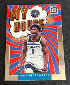 lot 33 image: Anthony Edwards My House Donruss Optic Inser #9 2021-2022 Minnesota Timberwolves Basketball Card