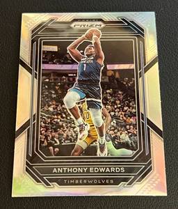 lot 40 image: Anthony Edwards Silver Prizm 2022-23 #56 Minnesota Timberwolves Basketball Card