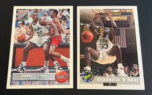 lot 49 image: Shaquille ONeal 2 RC Lot 1993 Upper Deck Future Force #P43 and 1992 Classic Draft Picks #1 Rookie Basketball Cards