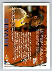 lot 2 image: Kobe Bryant RC 1996 Topps #138 Rookie Basketball Card