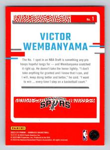 lot 4 image: Victor Wembanyama RC 2023-24 Donruss The Rookies #1 Rookie Basketball Card