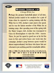 lot 47 image: Michael Jordan Baseball RC 1993 Upper Deck Collectors Choice #661 Rookie Baseball Card