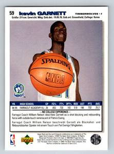 lot 48 image: Kevin Garnett RC 1995 Upper DeckCollectors Choice #59 Rookie Basketball Card