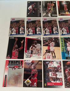 lot 14A image: Michael Jordan 26 Card Basketball Lot