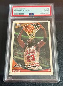 lot 2B image: Michael Jordan PSA 9 Mint 1993 Topps #23 Basketball Card